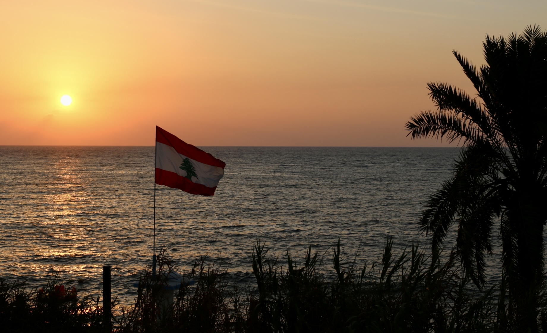 Seascape sunset off the coast of Lebanon, photo by Alexander Haidar