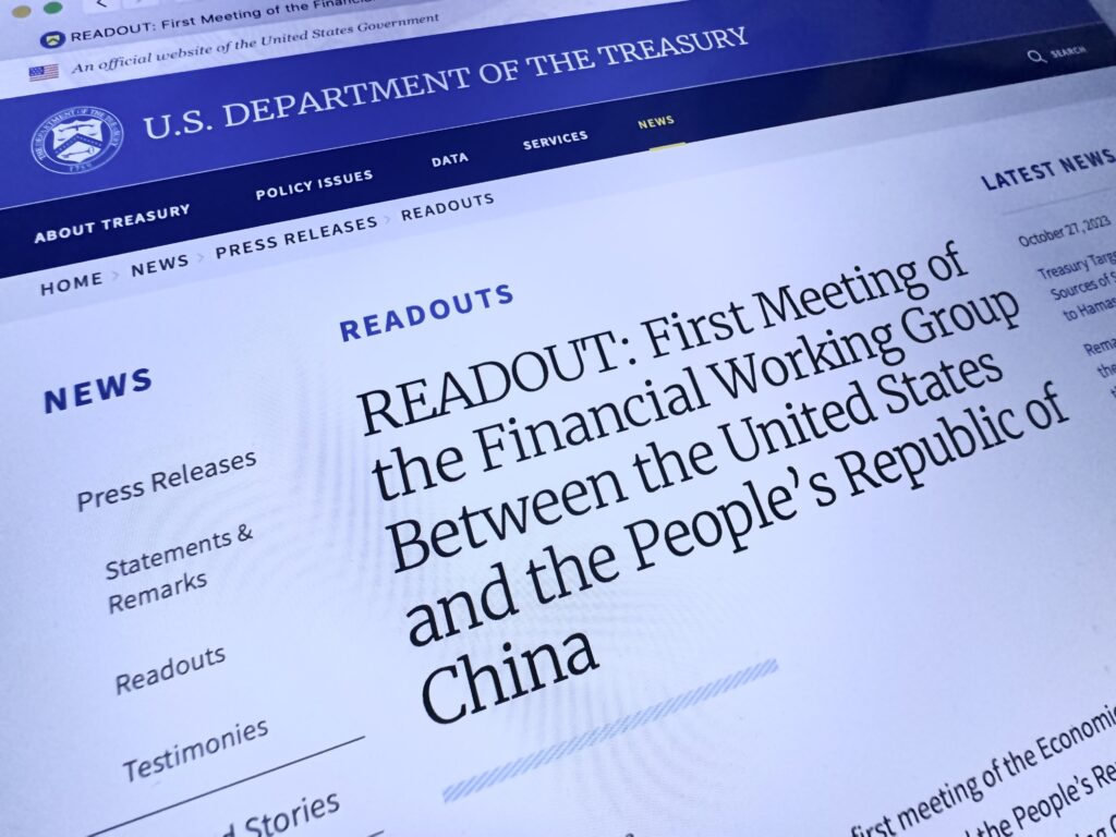 China-US Economic Working Group Holds First Meeting