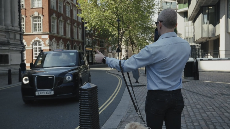 OpenAI GPT-4o providing real-time assistance to a blind person walking around London. (Photo credit: OpenAI)