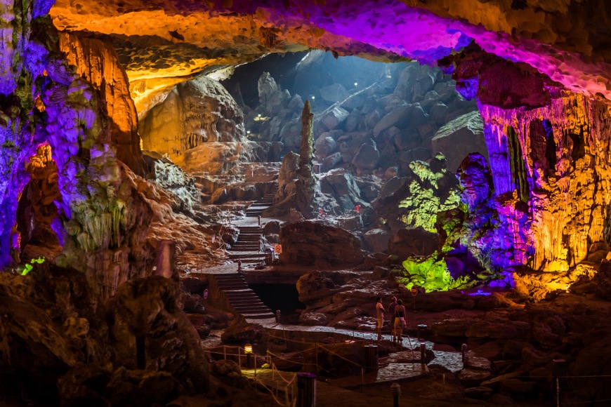 Tourists gain an appreciation for the distinctive history, culture, and natural beauty of Vietnam when visiting the famous caves of Ha Long Bay. (Photo Credit: Vietnam Tourism)