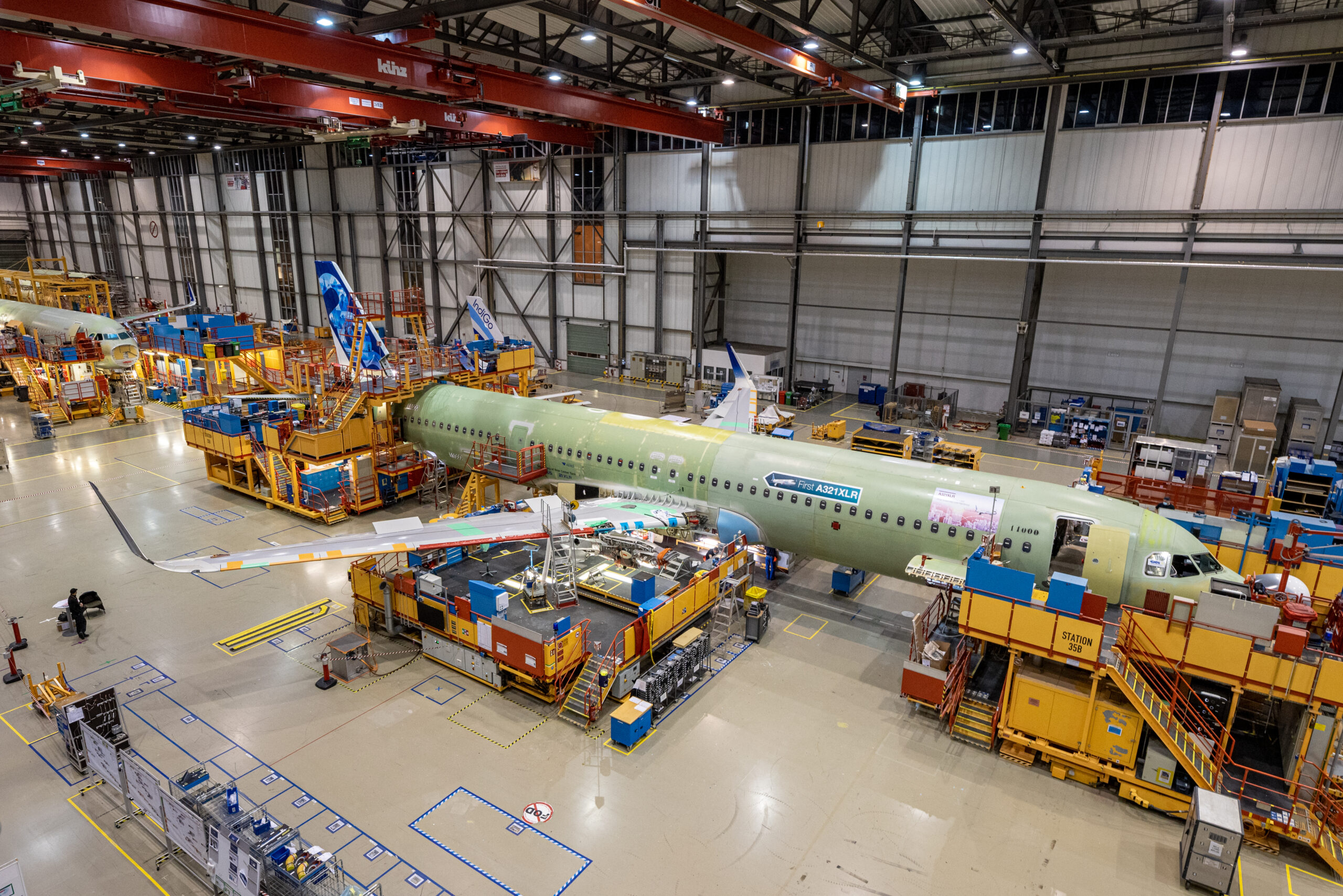 Airbus A321XLR on the assembly line. (Photo Credit: Airbus)