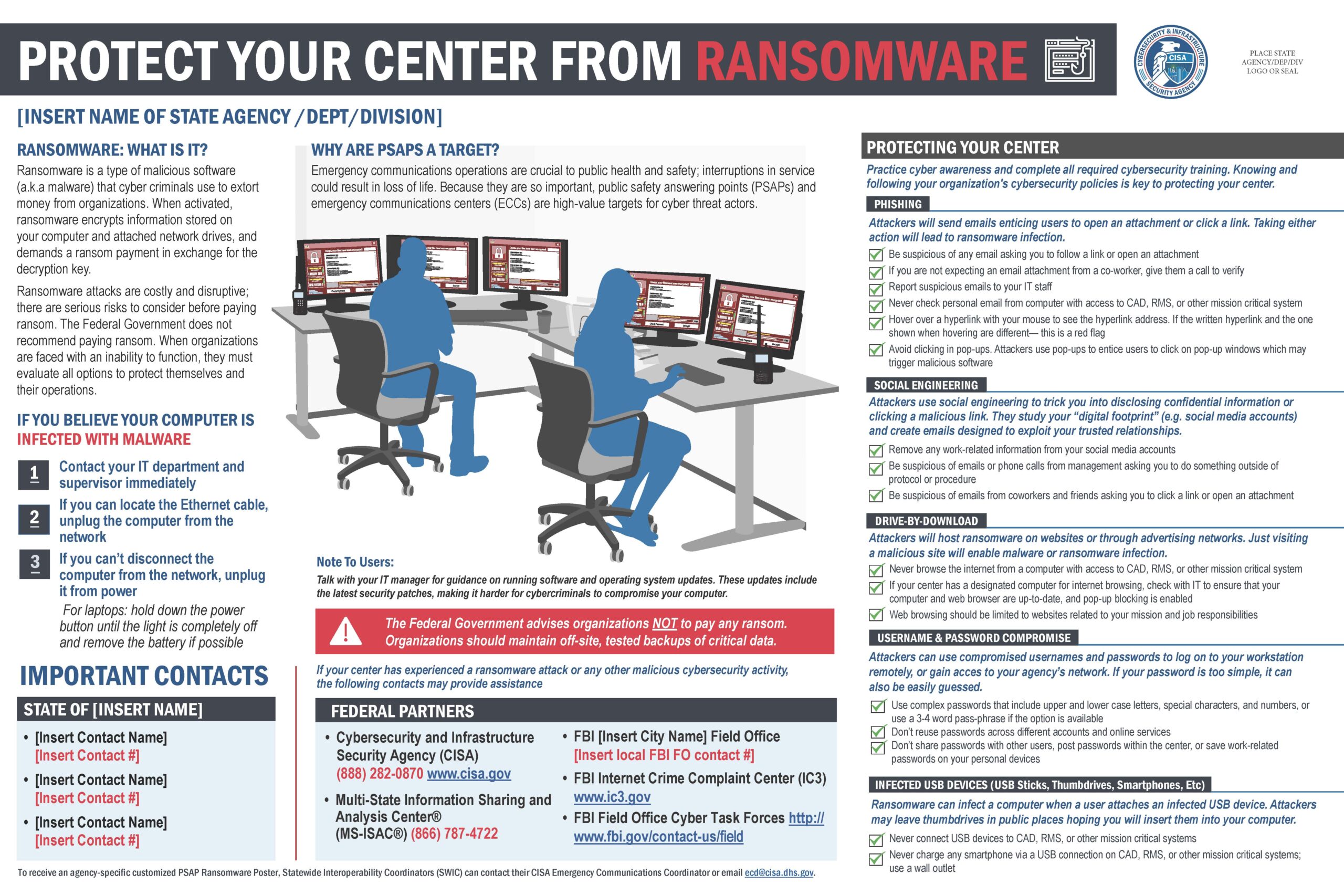 CISA provides a variety of resources to help organizations defend themselves from ransomware attacks. (Photo Credit: CISA)