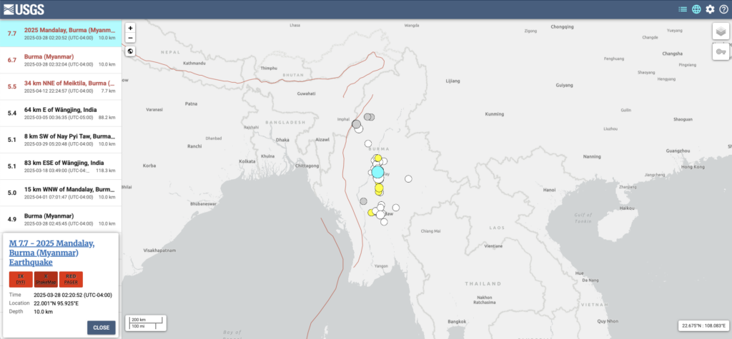 Devastating Earthquake Strikes Myanmar and Thailand