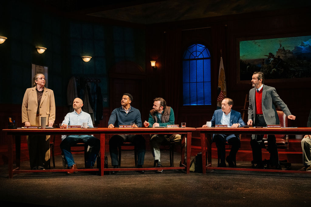 The Keegan Theatre's riveting production of The Minutes, by Pulitzer Prize-winning playwright Tracy Letts, challenges audiences to look at how past and present shape each other.